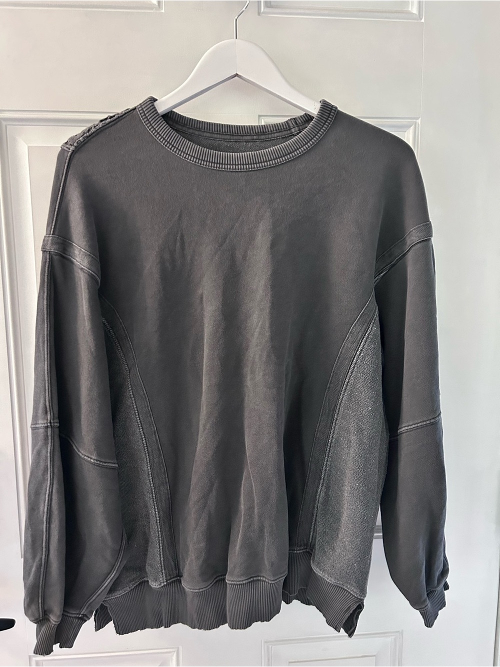 aerie Oversized Crewneck Sweatshirt - Gray